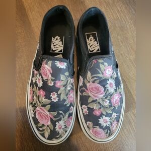 Vans Floral Slip - Women's Size 7